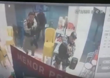 Vídeo mostra momento em que assaltante de banco é preso em Campo Maior